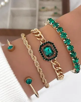 Luxury Fashion Geometry Bracelet Set (4 Pcs)